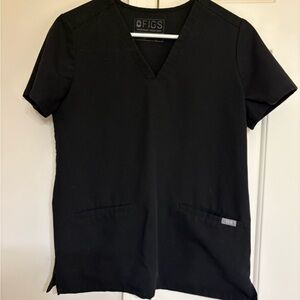 FIGS Black Women's Scrub Top